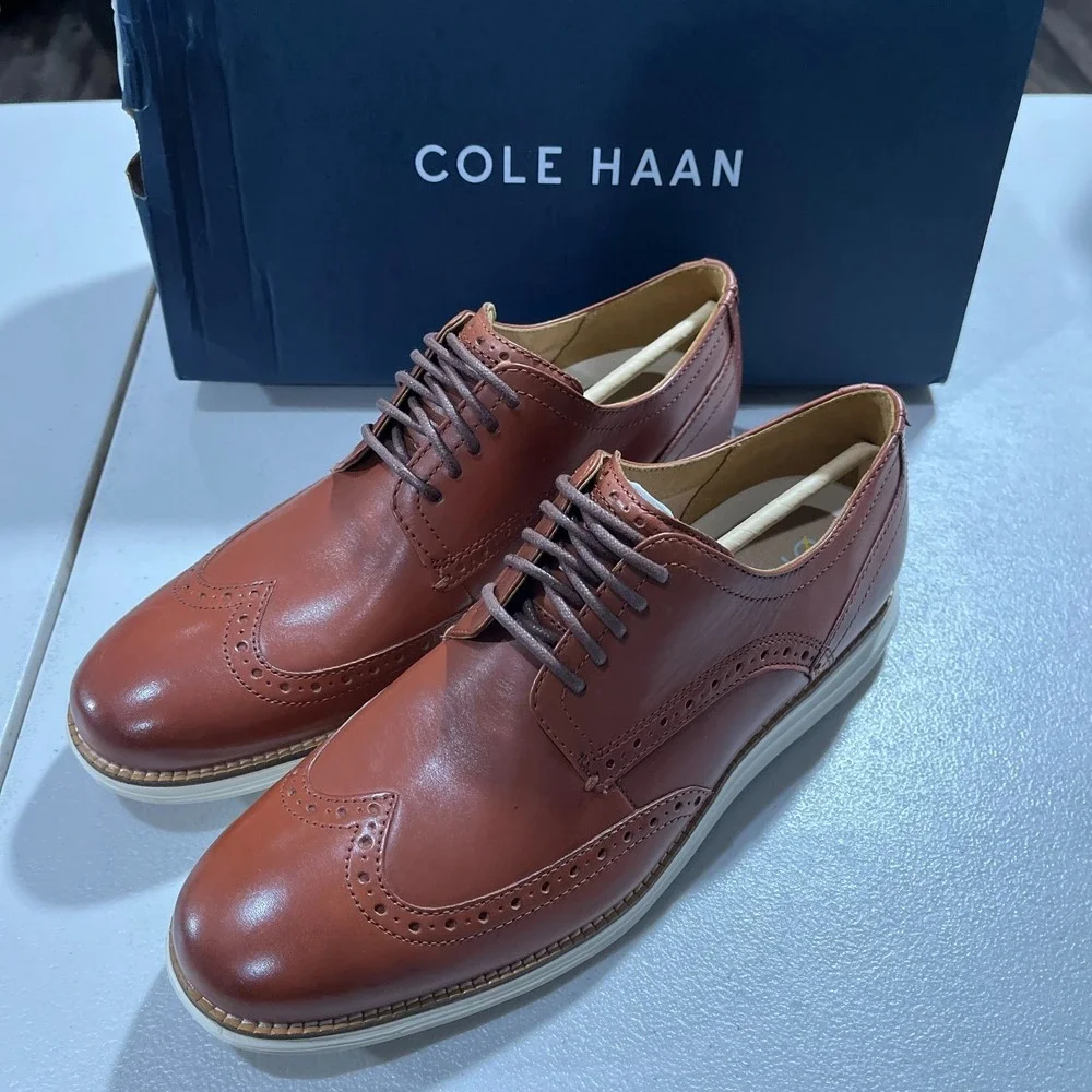 Cole Haan Original Grand Shortwing Oxford Leather Shoes C26471 Woodbury Men 9.5